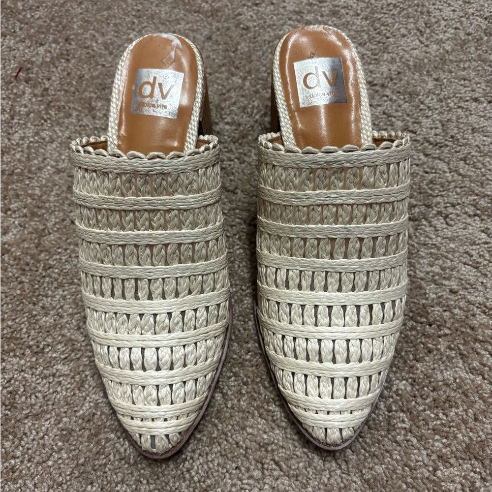 DV by Dolce Vita Cream Braided Slip-On Mules